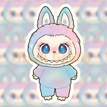 TG - Pastel Rainbow Labubu Sticker