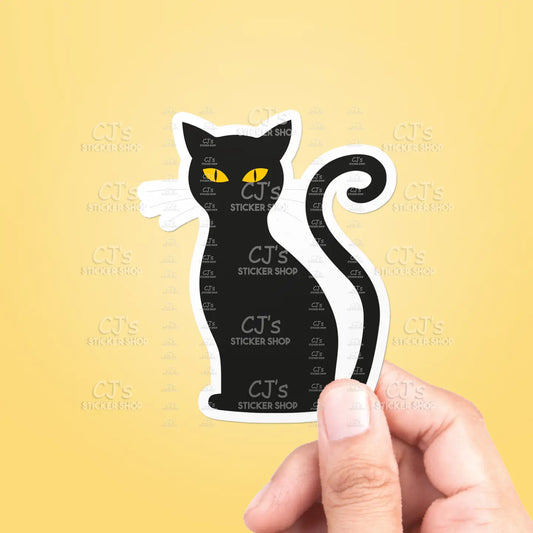 CJ - Black Cat Sticker Vinyl Decal