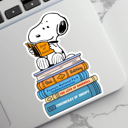 CS - Cartoon Dog Book Stack Sticker