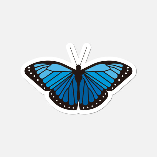 FN - Light Blue Butterfly Sticker