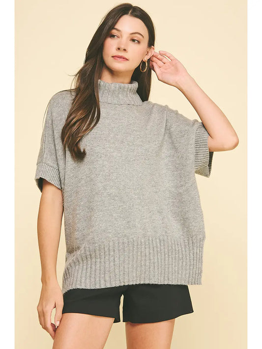SWEATER - Turtle Neck - 6568 - Grey - L