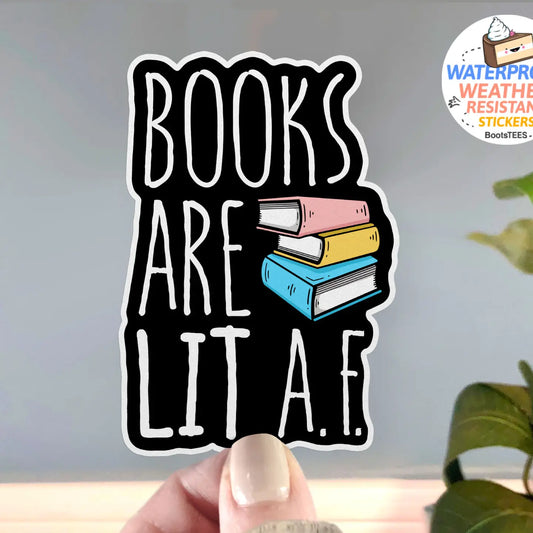 BT - Books Are Lit Sticker, 3”