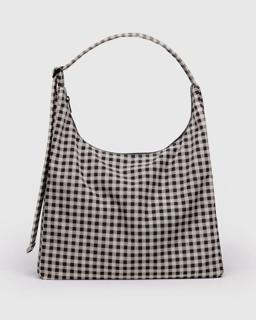 BAGGU - Nylon Shoulder Bag, Black & White Gingham