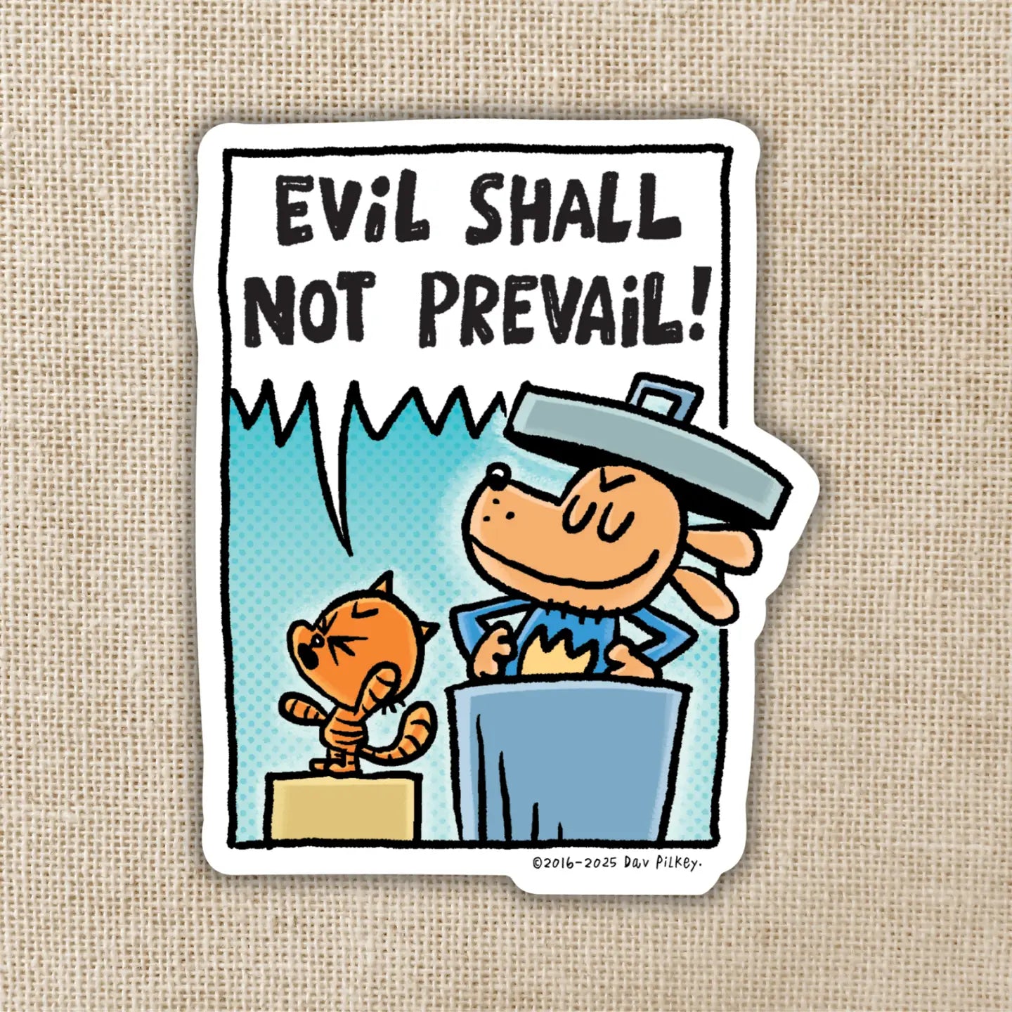 KOT - Evil Shall Not Prevail Sticker | Dog Man