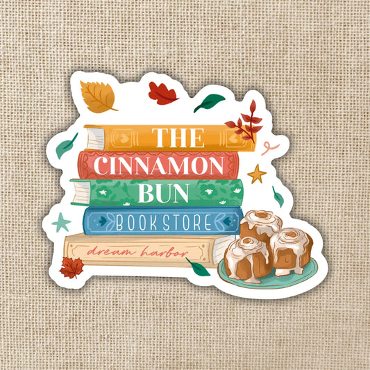 KOT - Cinnamon Bun Book Store Sticker | Dream Harbor