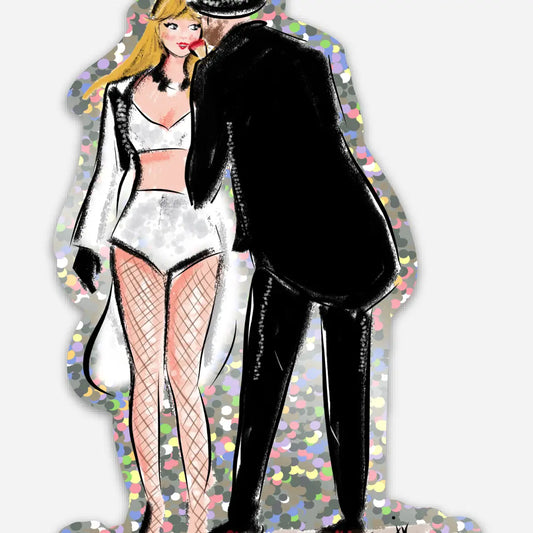 JV - Taylor and Travis Broken Heart Glitter Stickers