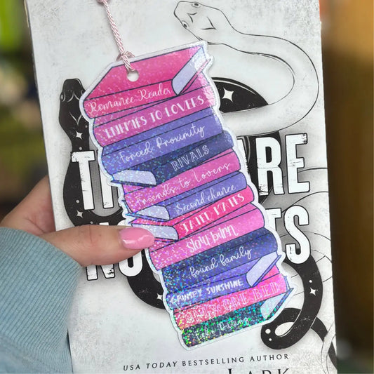 AN - Romance Tropes Cardstock Bookmark - w/ Tassle