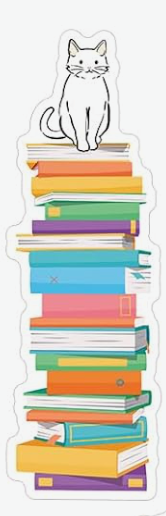 BOOKMARK - bright books w/ cat