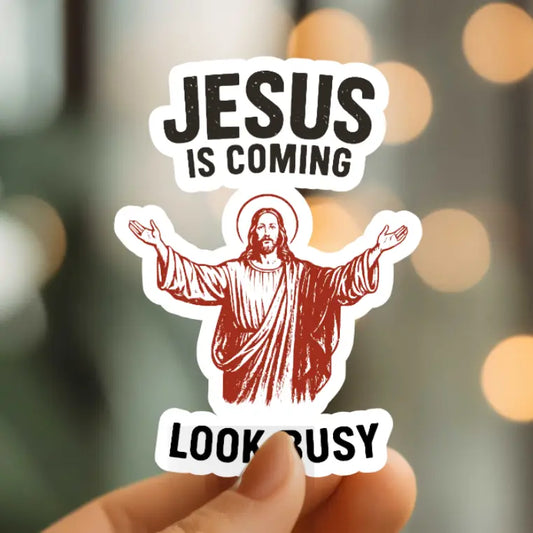 MMT - Funny Jesus Is Coming Vinyl Sticker