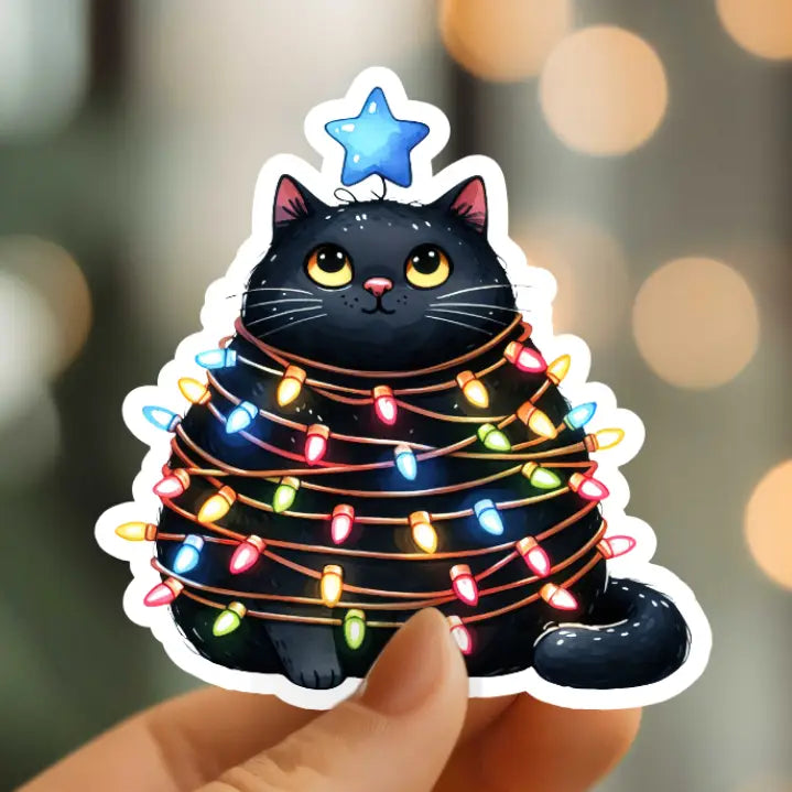 MMT - Funny Christmas Cat Vinyl Sticker