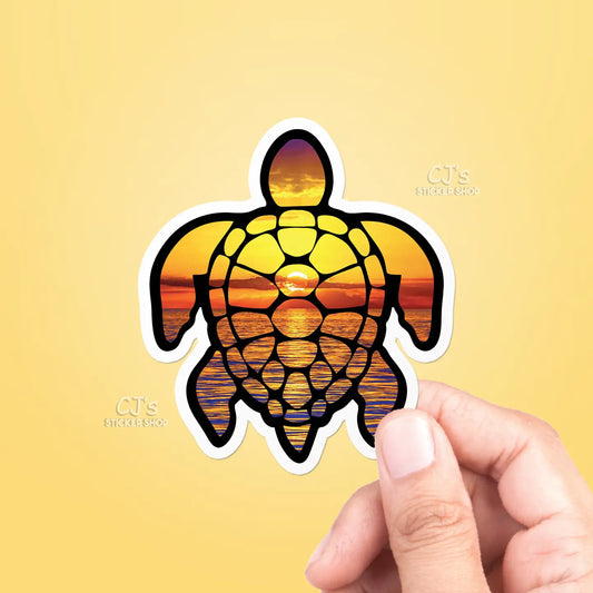 CJ - Sea Turtle Sunset Sticker