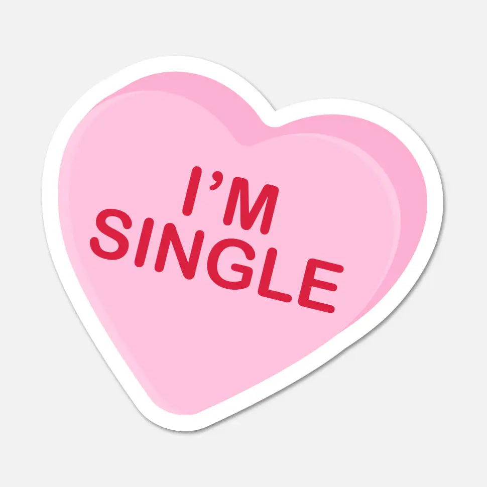 FN - I’M Single Candy Heart Sticker