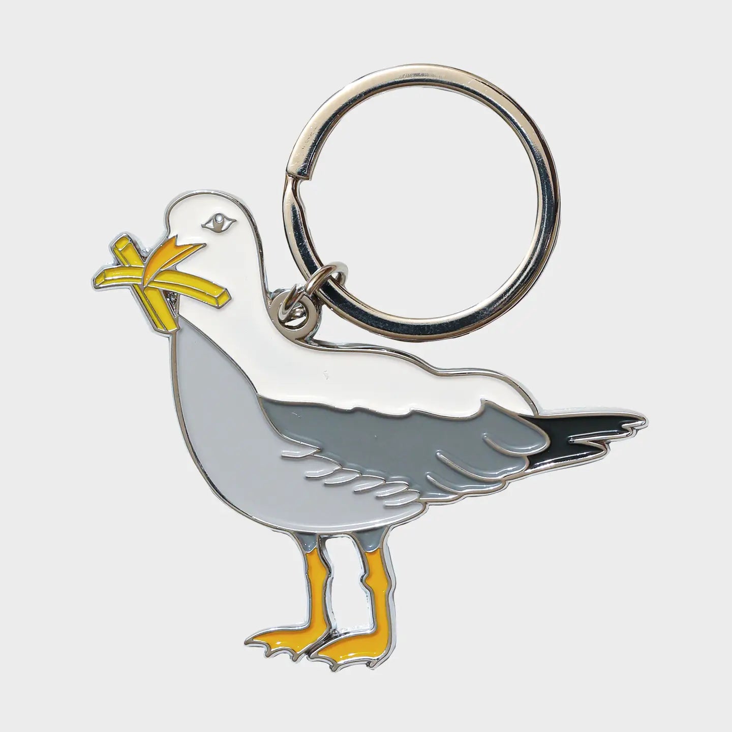 BP - Seagull with Fries Enamel Keychain Bag Charm