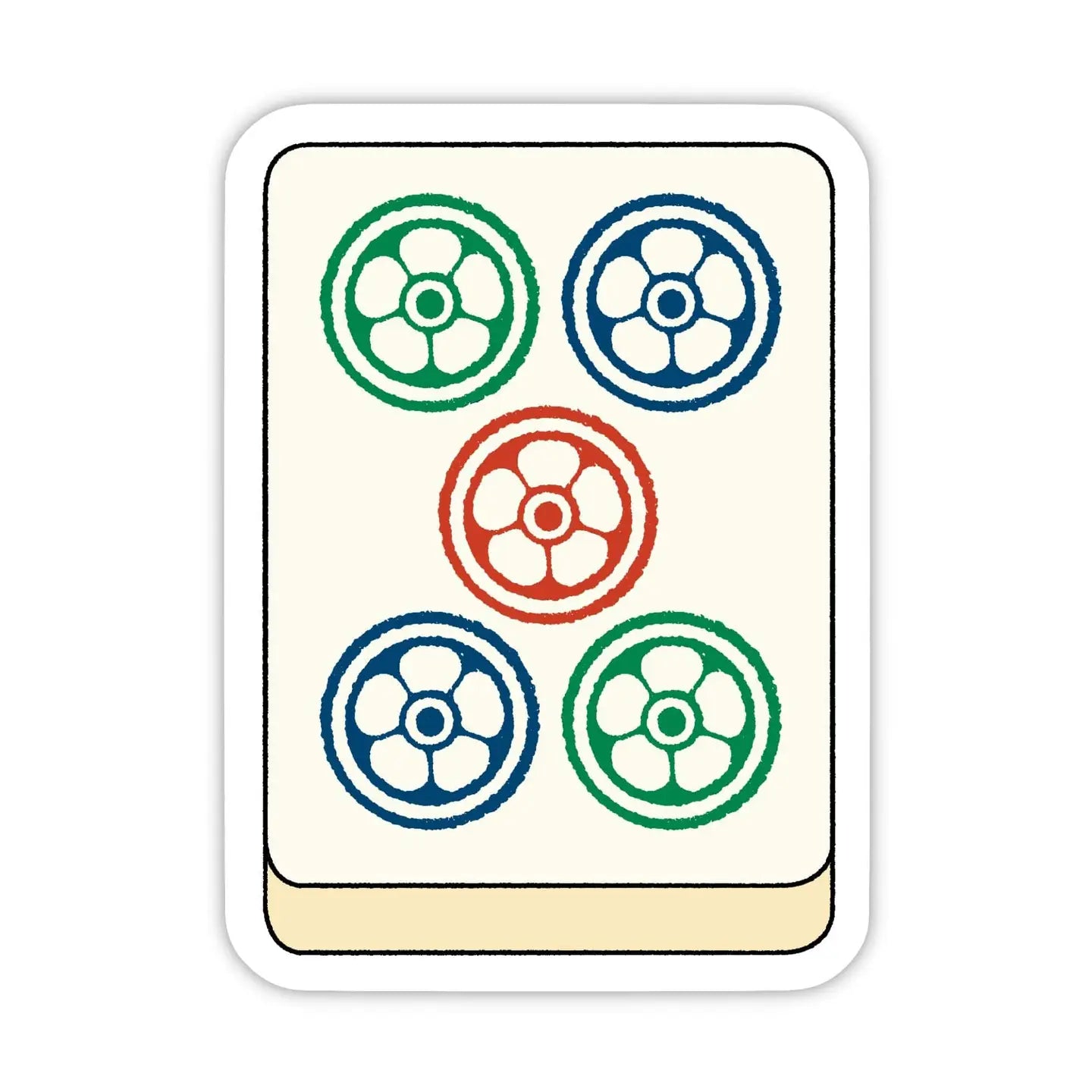 BM - 5 Circle Tile Mahjong Sticker