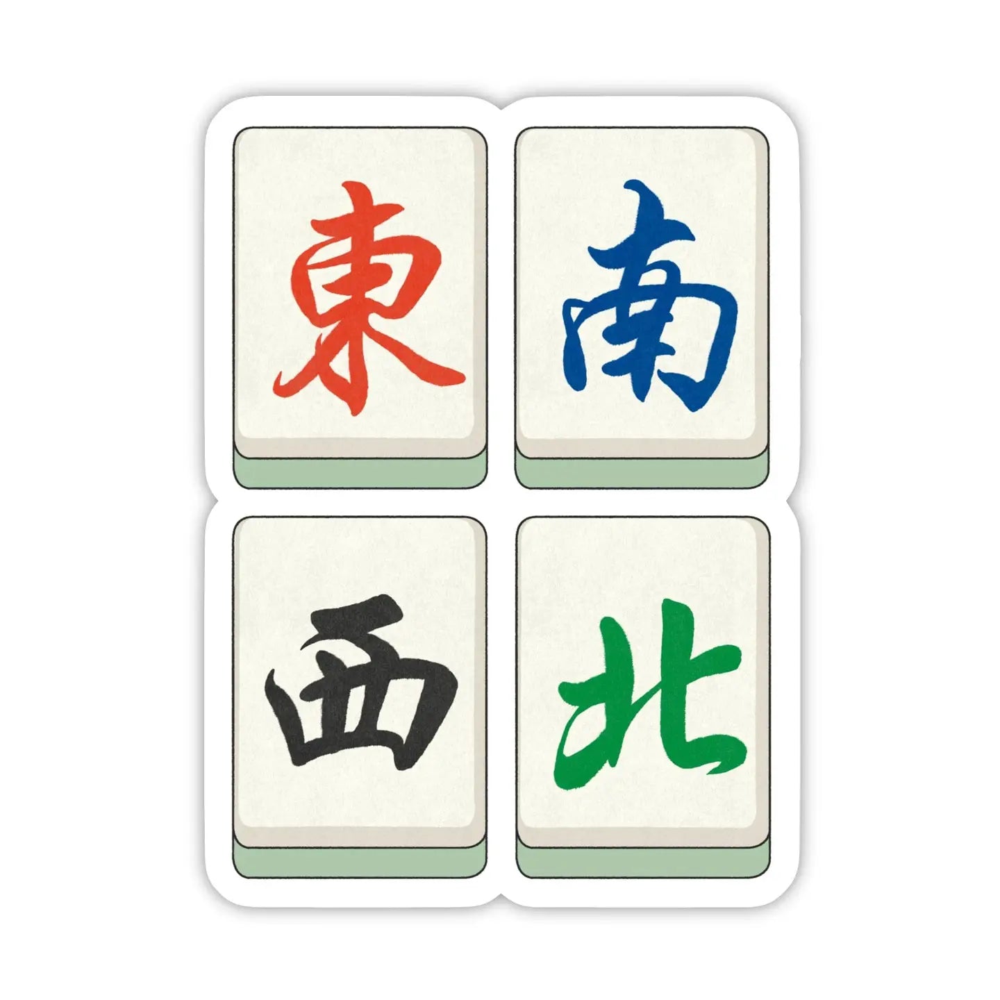 BM - Four Wind Tiles Mahjong Sticker