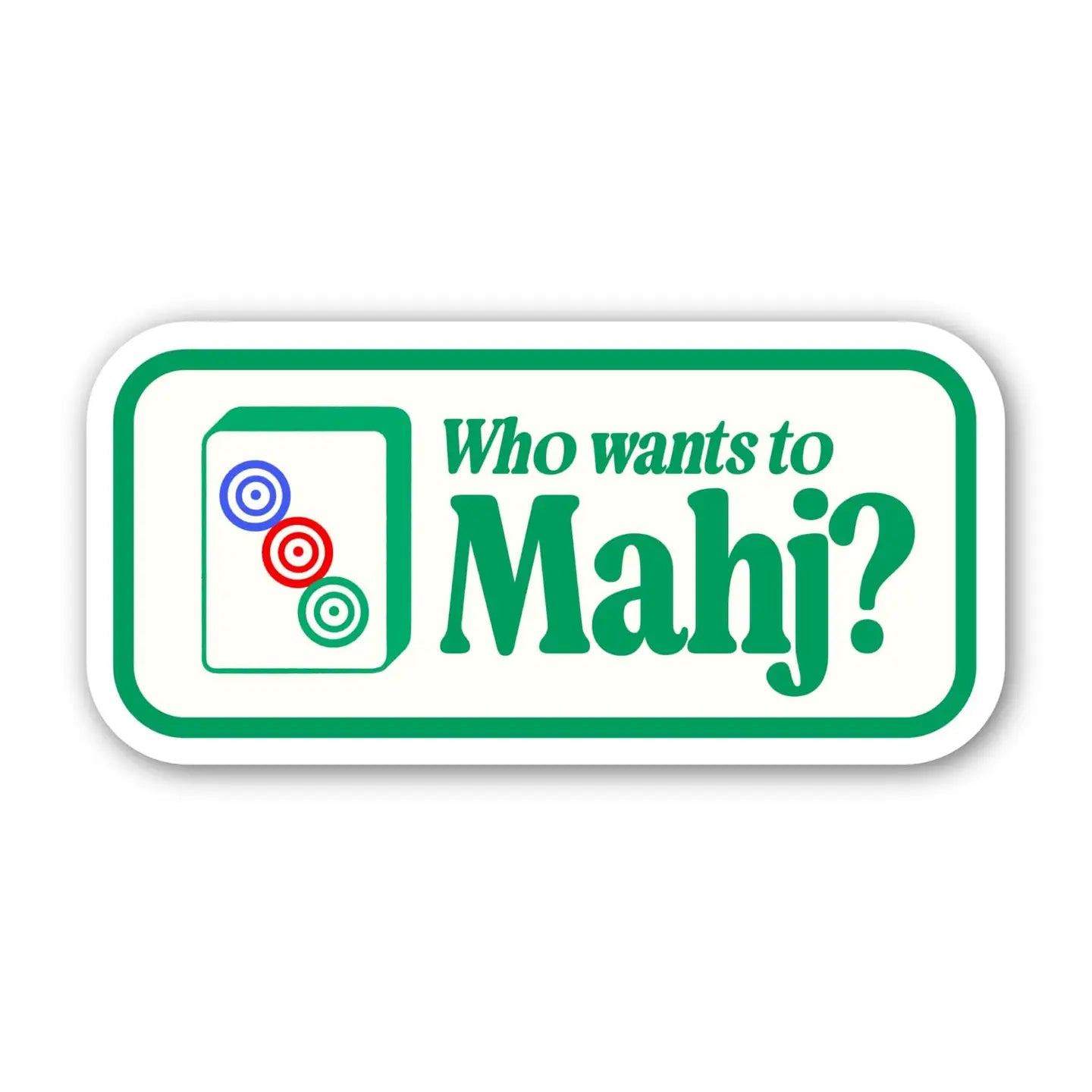 BM - Who Wants To Mahj? Mahjong Sticker