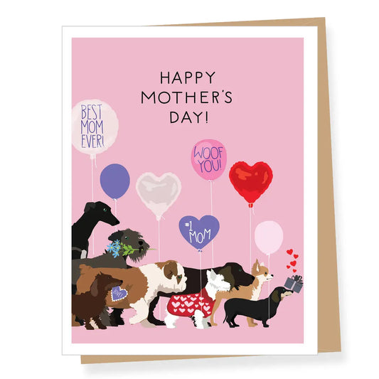 A2 - Dogwalk Mom Mother's Day Card