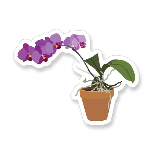 A2 - Short Purple Orchid Vinyl Sticker