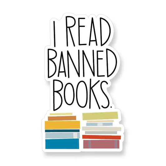 A2 - I Read Banned Books Vinyl Sticker