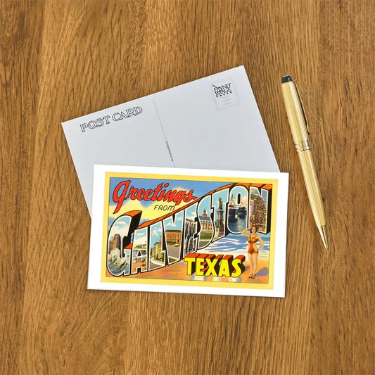 FIP - Postcard TX-486 Greetings from Galveston, Texas