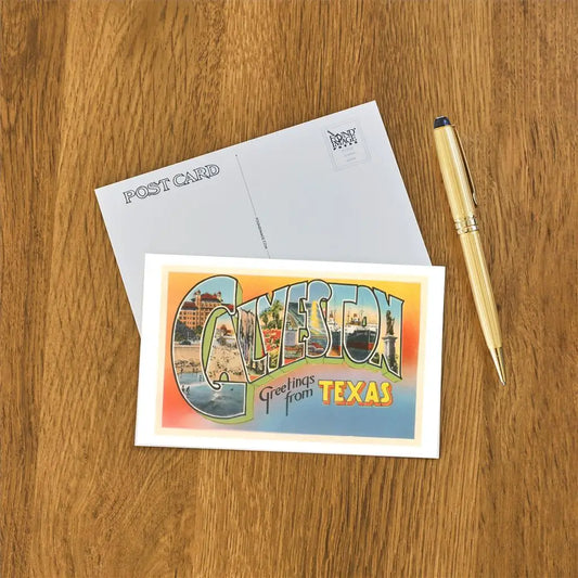 FIP - Postcard TX-712 Greetings from Galveston, Texas