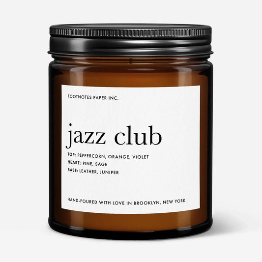 FN - Jazz Club Candle - Smoky Leather & Juniper Scented Candle