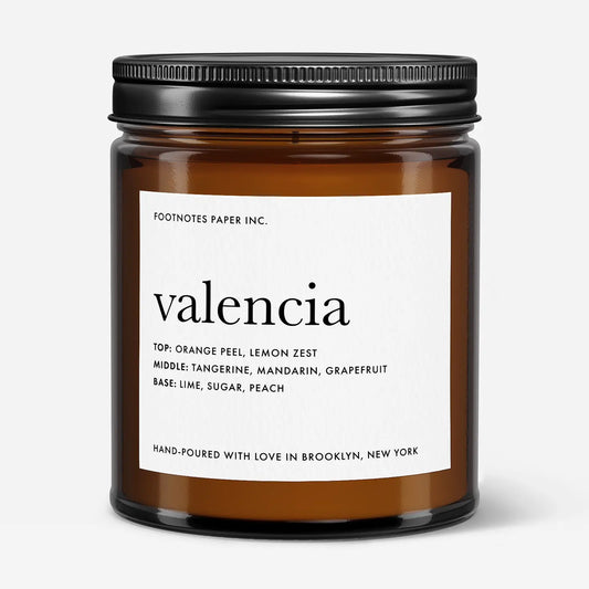 FN - Valencia - Amber Jar Soy Candle