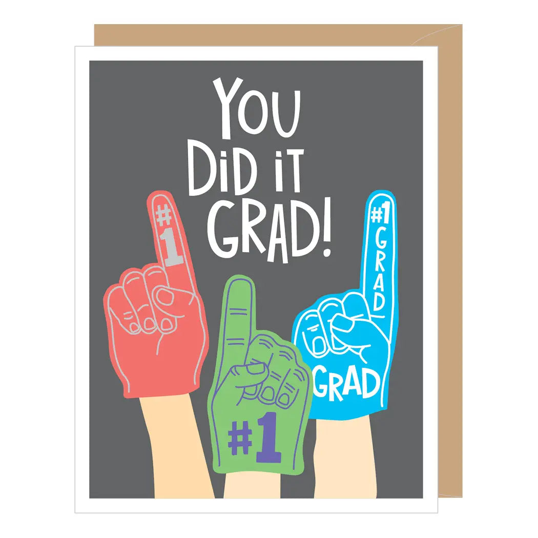 A2 - Foam Finger Graduation Card