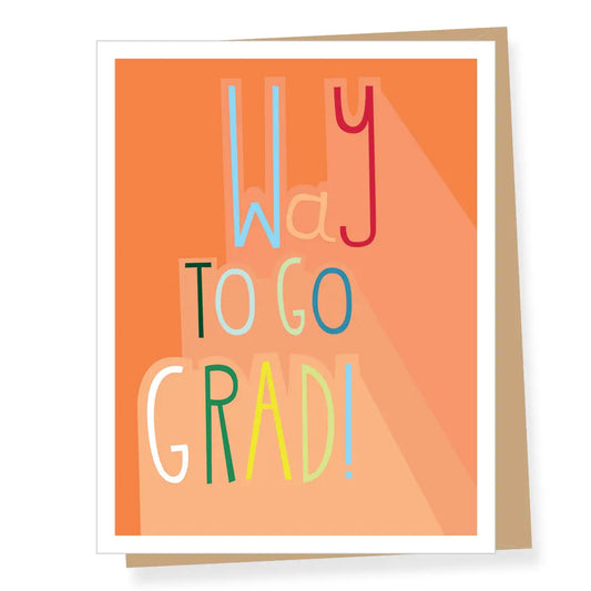 A2 - Colorful Type Graduation Card