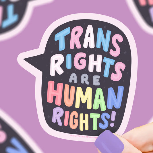 TS - Trans Rights Are Human Rights, Lgbtq, Vinyl Sticker