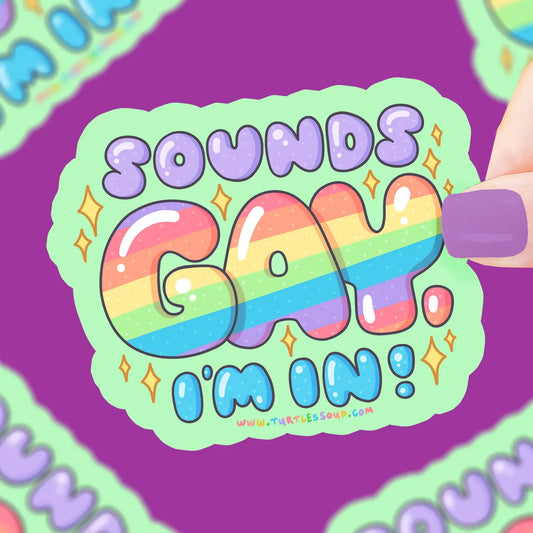 TS - Sounds Gay I'm in Funny Ally Vinyl Sticker