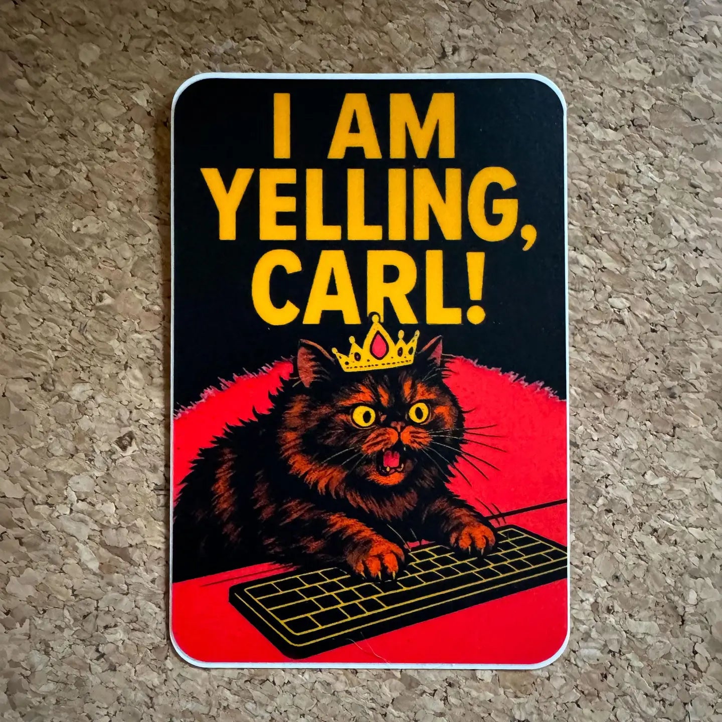 QAC - Princess Donut Yelling Vinyl Sticker