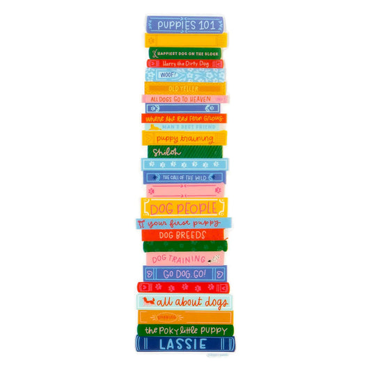 PP - Dog Book Stack Transparent Bookmark