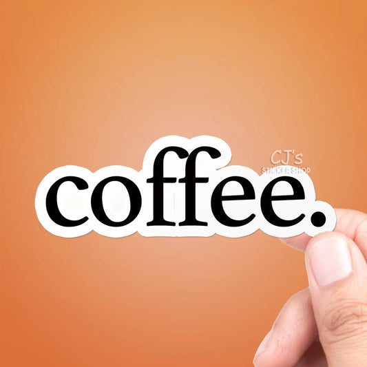 CJ - Coffee Sticker Vinyl Decal 5”