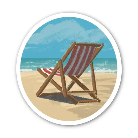 BM - Beach Deck Chair Summer Americana Sticker