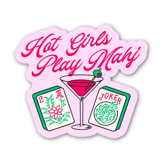 BM - "Hot Girls Play Mahj" Mahjong Game Night Stickers