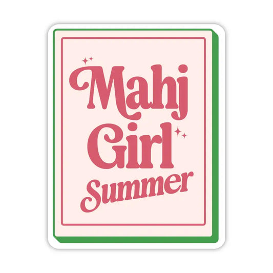 Mahj Girl Summer - Mahjong Sticker