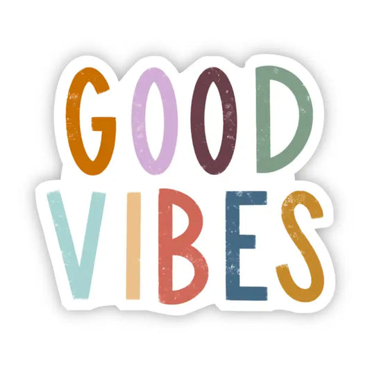 BM - Good Vibes Multicolor Lettering Sticker