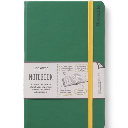 IA - Bookaroo A5 Notebook Forest Green