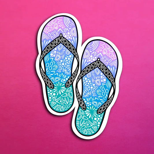 ZD - Blue Flipflops Sticker