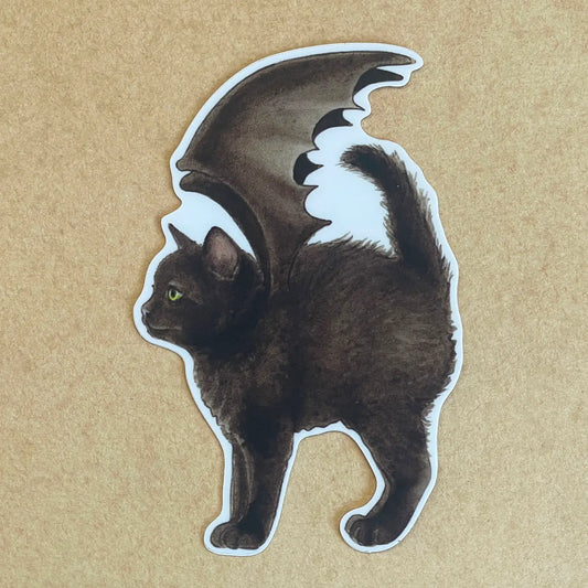ARMI - Wings Up Bat Kitten Vinyl Sticker