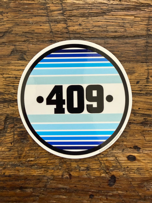 ASC - 409 Area Code Retro Round Sticker