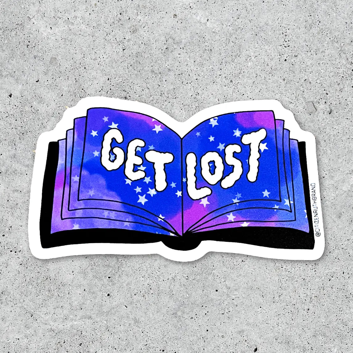 CR - Get Lost in A Book Vinyl Sticker