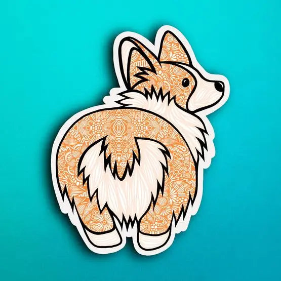 ZD - Corgi Bum Sticker (Waterproof)