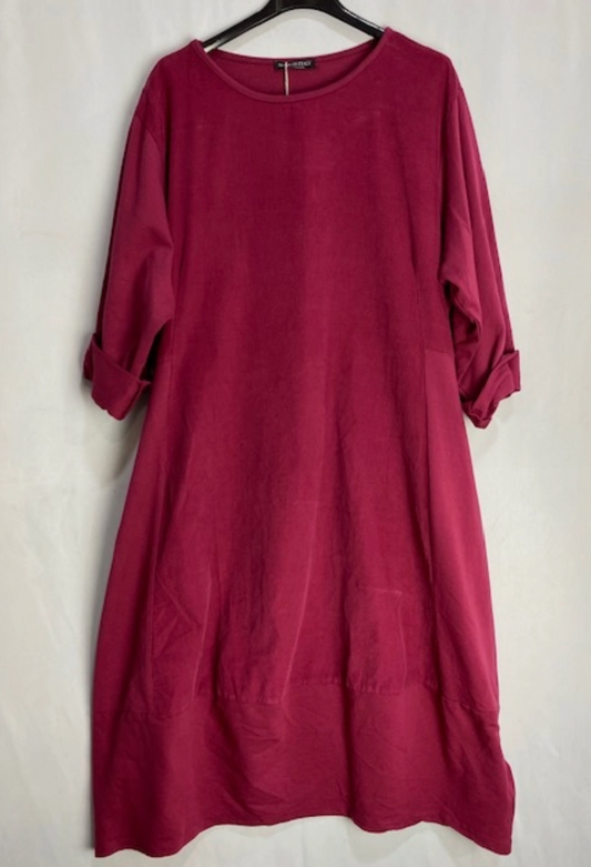 Corduroy Long Dress - 2084 Burgundy