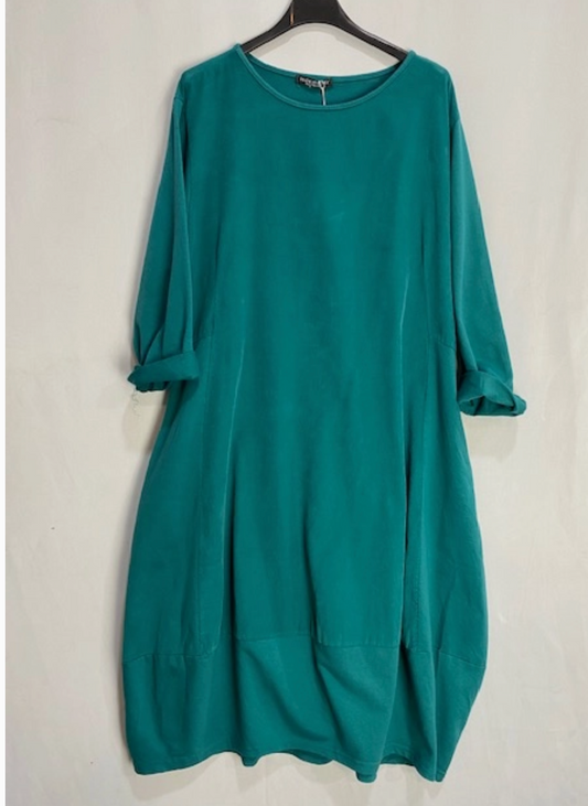 Corduroy Long Dress - 2084 Teal