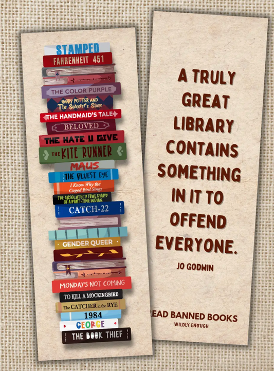 WE - Banned Book Stack Bookmark