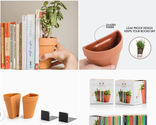 Plant Pot Bookends