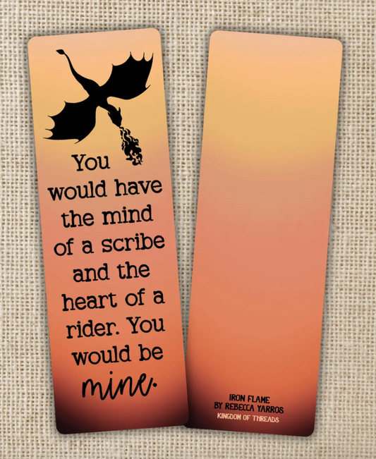 WE - Mind of A Scribe Bookmark | Iron Flame