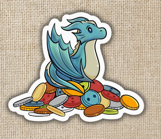 WE - Theodore Wyvern with Button Hoard Sticker